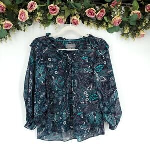 Anthropologie Haida Floral Peasant Top